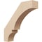 Ekena Millwork 3-inch W x 14-inch D x 14-inch H Balboa Rough Cedar Woodgrain TimberThane Knee Brace, Primed BRCUR03X14X14BOARCPR - alternate 1